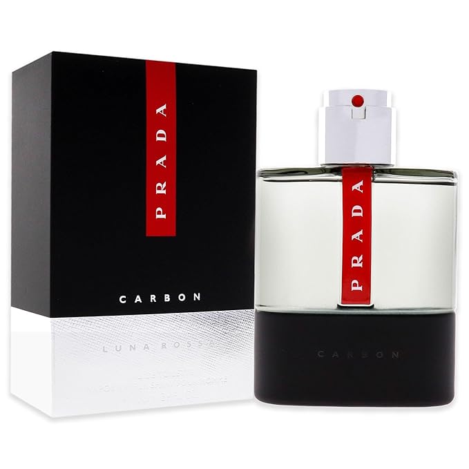 Prada Luna Rossa Carbon by EDT Spray 4 Variations 1.7oz, 3.34oz, 3.38oz, 5 Oz, Multi